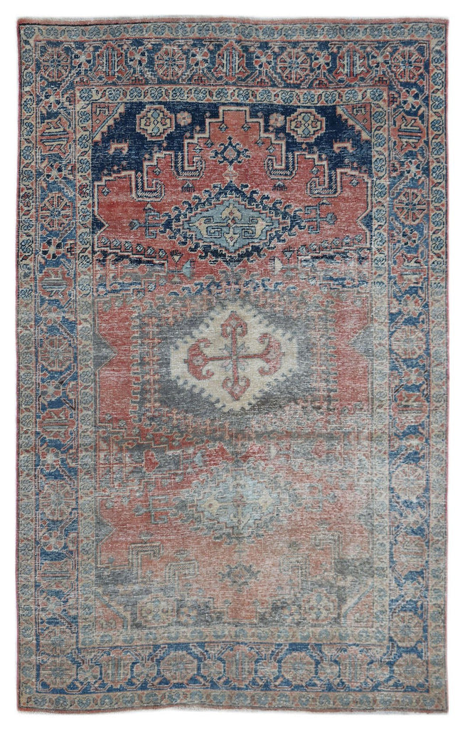 Handmade Vintage Persian Wiss Rug | 234 x 147 cm | 7'8" x 4'10" - Najaf Rugs & Textile