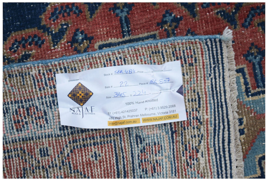 Handmade Vintage Persian Wiss Rug | 345 x 224 cm | 11'4" x 7'4" - Najaf Rugs & Textile