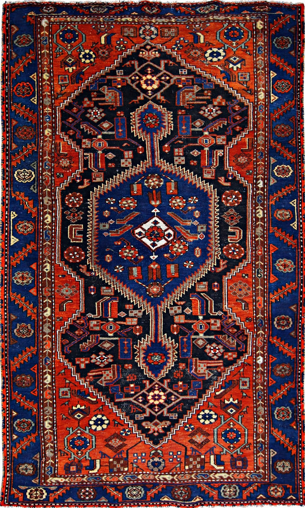 Handmade Vintage Persian Zanjan Rug | 198 x 120 cm | 6'6" x 3'11" - Najaf Rugs & Textile