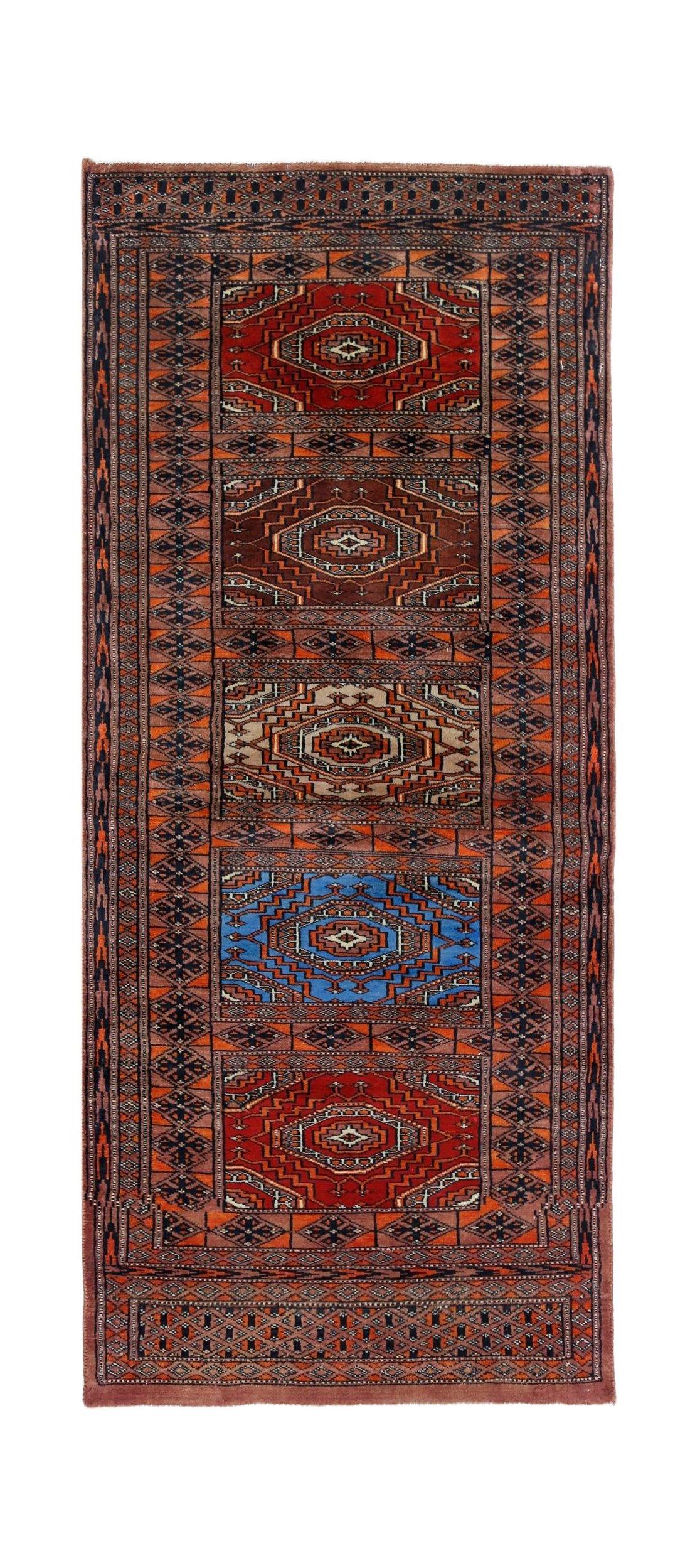 Handmade Vintage Princess Bokhara Hallway Runner | 147 x 64 cm | 4'10" x 2'1" - Najaf Rugs & Textile