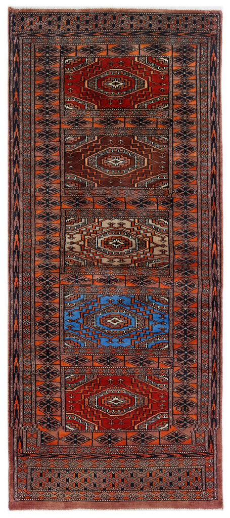Handmade Vintage Princess Bokhara Hallway Runner | 147 x 64 cm | 4'10" x 2'1" - Najaf Rugs & Textile