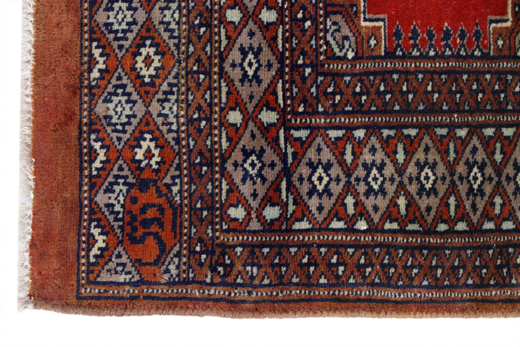Handmade Vintage Princess Bokhara Hallway Runner | 187 x 62 cm | 6'2" x 2' - Najaf Rugs & Textile
