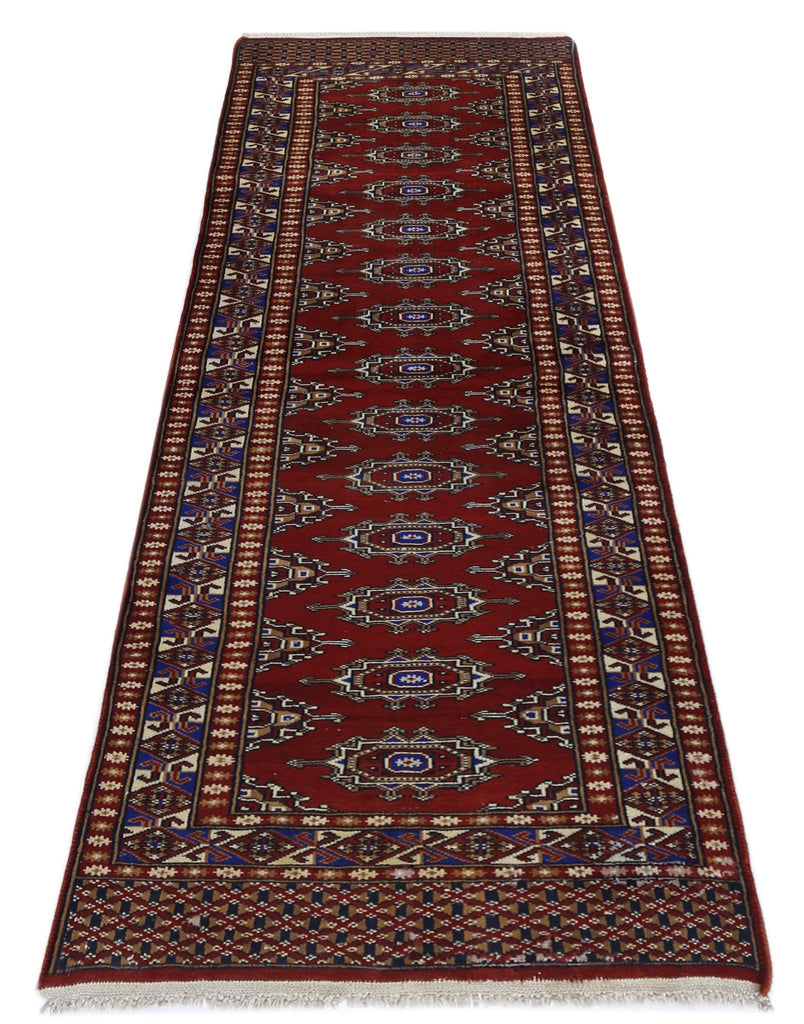 Handmade Vintage Princess Bokhara Hallway Runner | 187 x 63 cm | 6'2" x 2'1" - Najaf Rugs & Textile