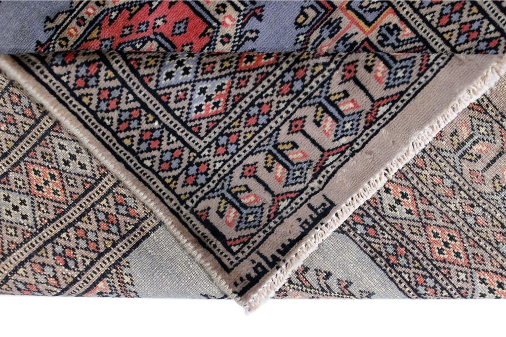 Handmade Vintage Princess Bokhara Hallway Runner | 224 x 78 cm | 7'4" x 2'6" - Najaf Rugs & Textile