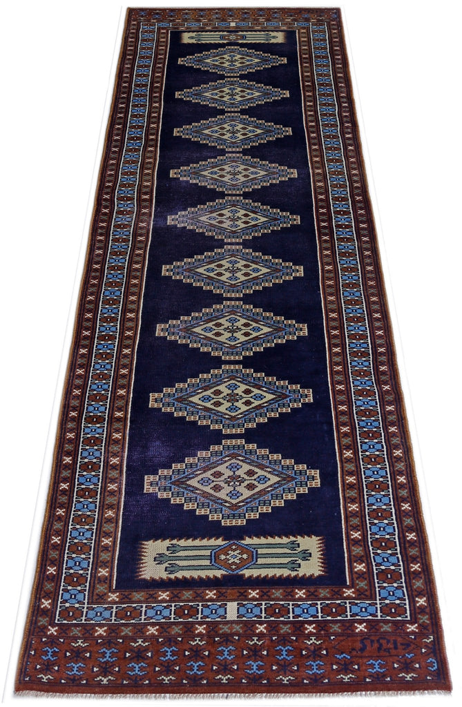 Handmade Vintage Princess Bokhara Hallway Runner | 252 x 75 cm | 8'4" x 2'6" - Najaf Rugs & Textile