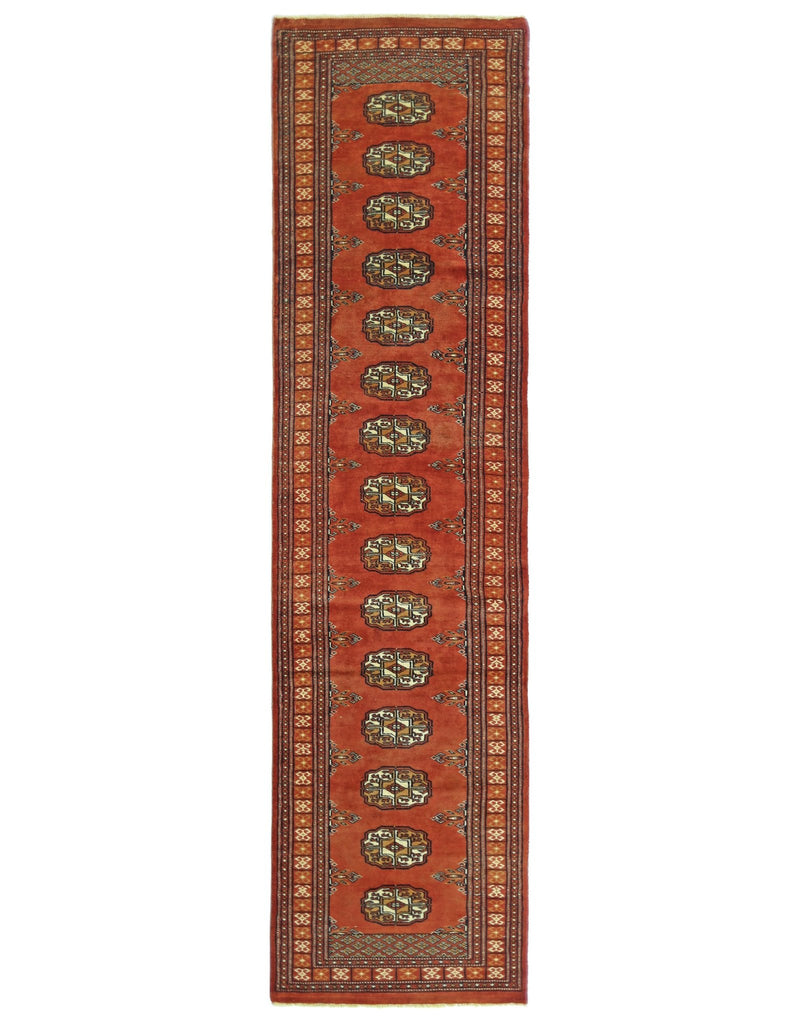 Handmade Vintage Princess Bokhara Hallway Runner | 253 x 61 cm | 8'4" x 2' - Najaf Rugs & Textile