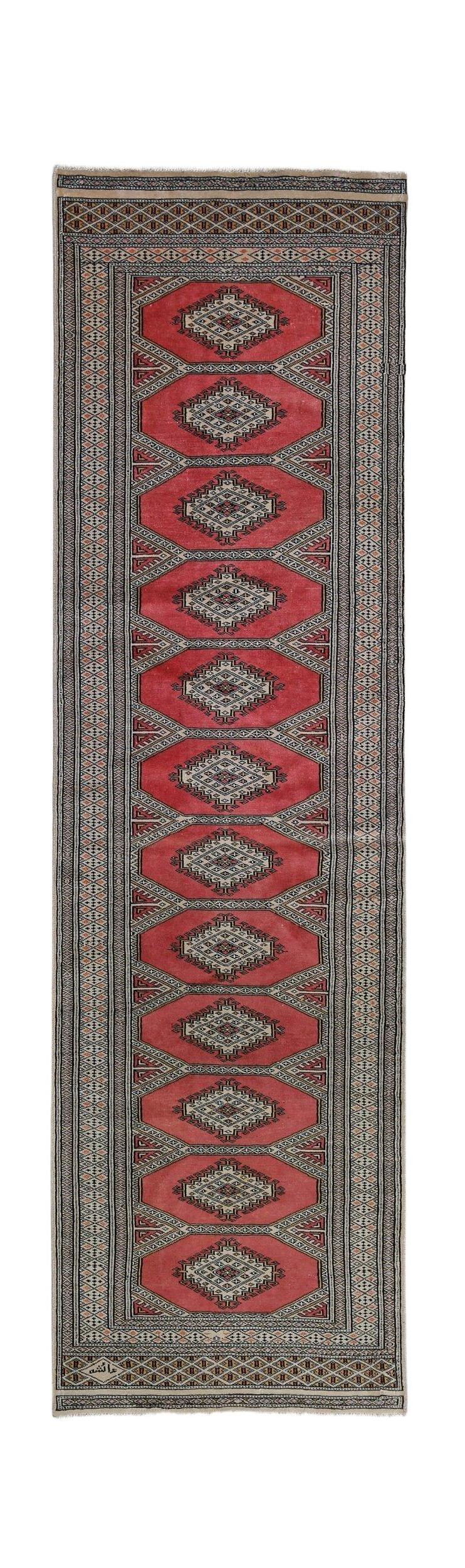 Handmade Vintage Princess Bokhara Hallway Runner | 277 x 78 cm | 9'1" x 2'7" - Najaf Rugs & Textile