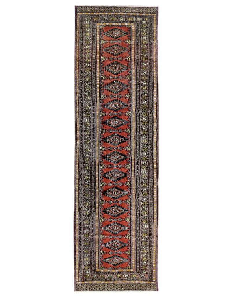 Handmade Vintage Princess Bokhara Hallway Runner | 301 x 84 cm | 9'11" x 2'9" - Najaf Rugs & Textile