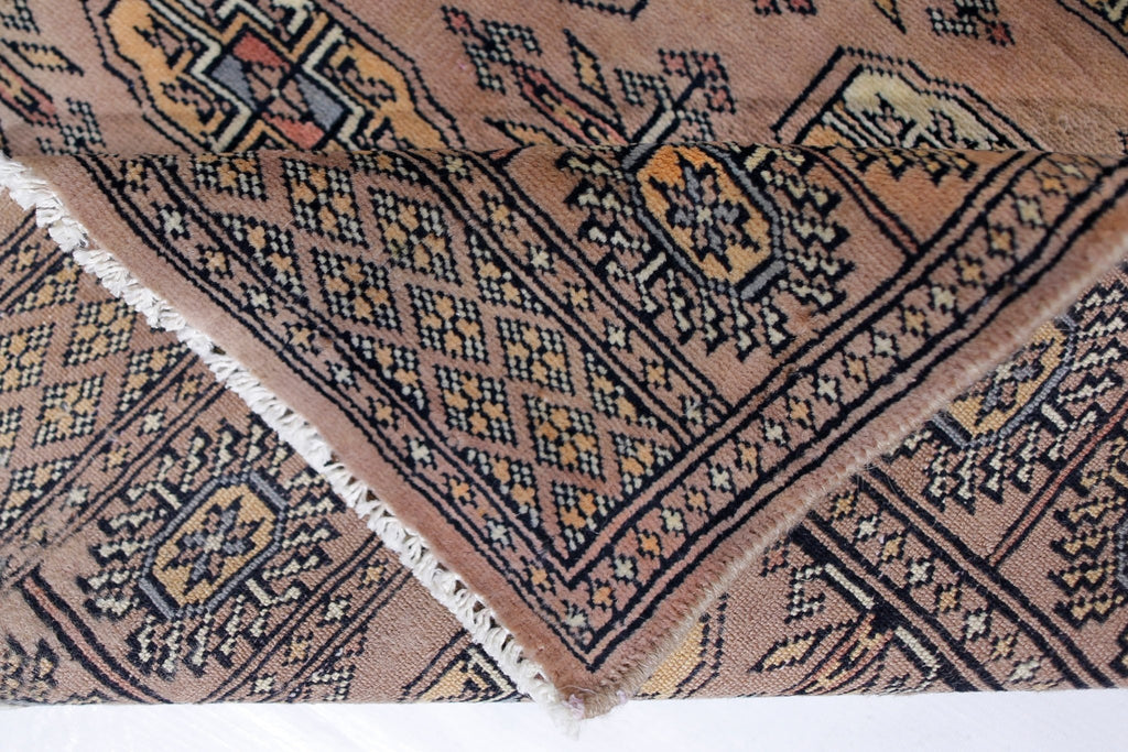 Handmade Vintage Princess Bokhara Hallway Runner | 414 x 78 cm | 13'7" x 2'7" - Najaf Rugs & Textile