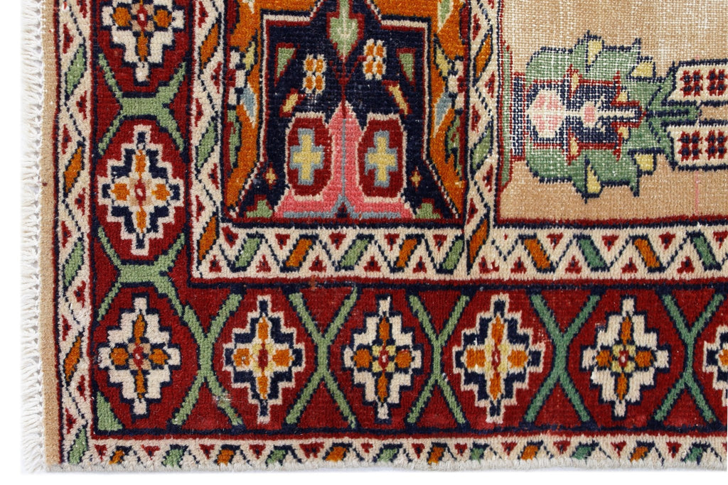 Handmade Vintage Princess Bokhara Prayer Rug | 122 x 74 cm | 4' x 2'5" - Najaf Rugs & Textile