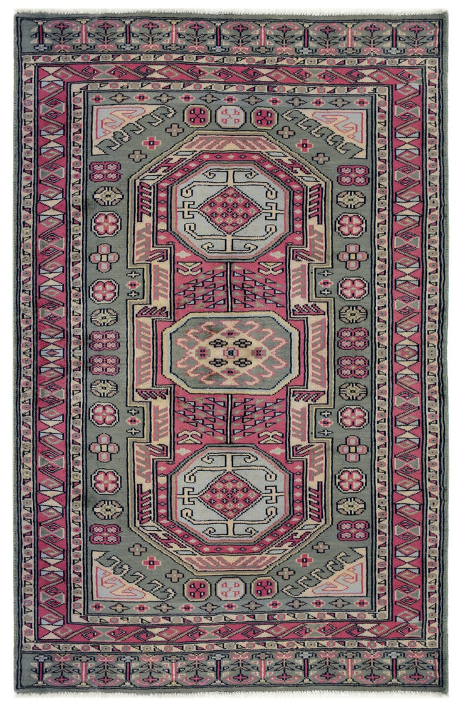 Handmade Vintage Princess Bokhara Rug | 116 x 77 cm | 3'10" x 2'6" - Najaf Rugs & Textile