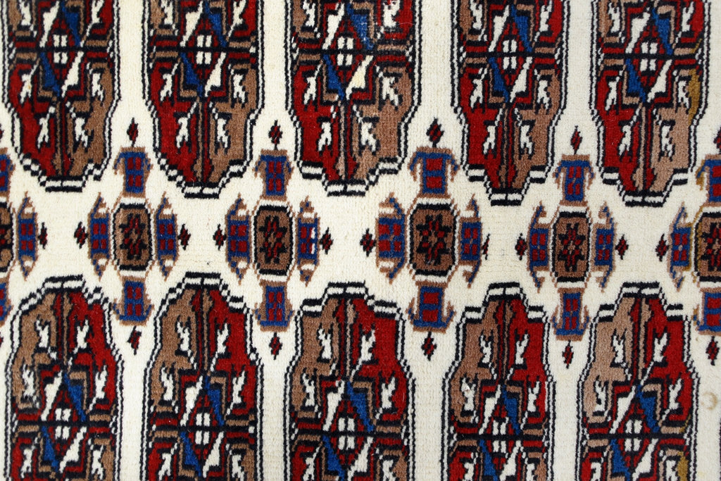 Handmade Vintage Princess Bokhara Rug | 118 x 77 cm | 3'10" x 2'6" - Najaf Rugs & Textile