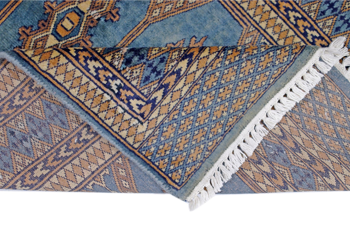 Handmade Vintage Princess Bokhara Rug | 119 x 72 cm | 3'11" x 2'4" - Najaf Rugs & Textile