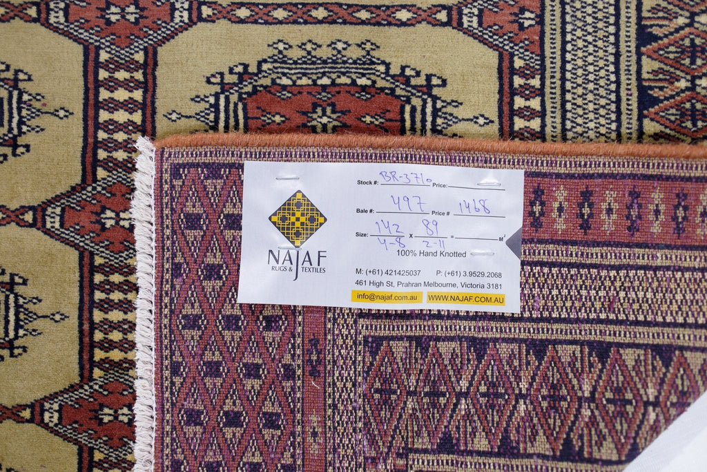Handmade Vintage Princess Bokhara Rug | 142 x 89 cm | 4'8" x 2'11" - Najaf Rugs & Textile