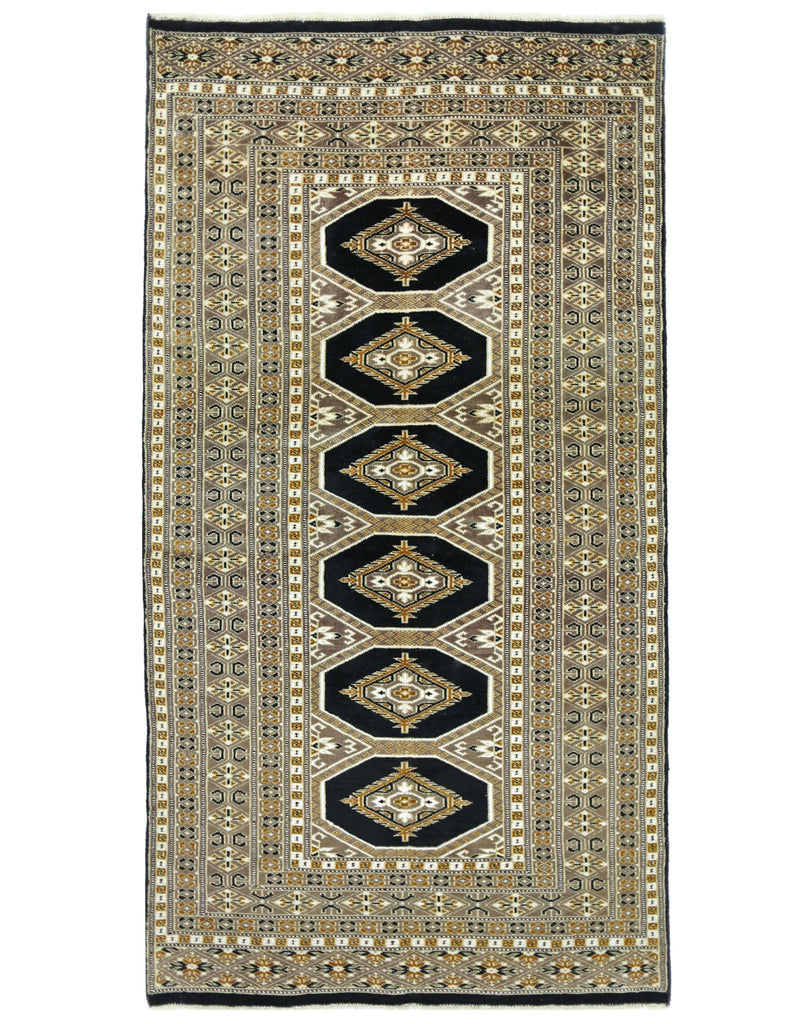 Handmade Vintage Princess Bokhara Rug | 150 x 78 cm | 4'11" x 2'7" - Najaf Rugs & Textile