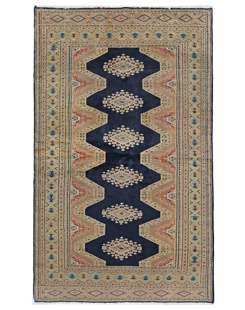 Handmade Vintage Princess Bokhara Rug | 151 x 89 cm | 4'11" x 2'11" - Najaf Rugs & Textile