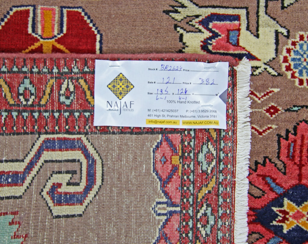 Handmade Vintage Princess Bokhara Rug | 185 x 124 cm | 6'1" x 4'1" - Najaf Rugs & Textile