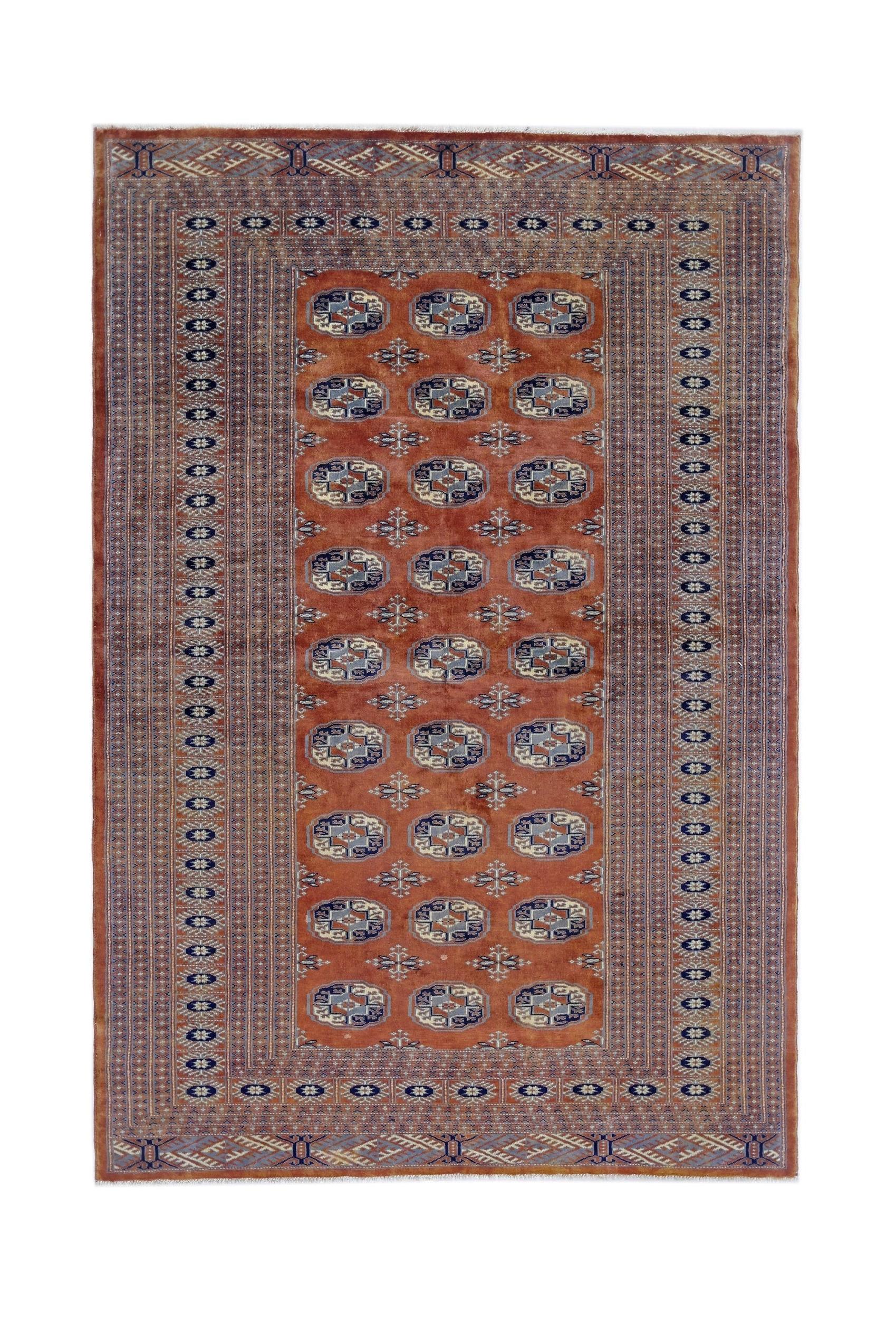 Handmade Vintage Princess Bokhara Rug | 187 x 126 cm | 6'2" x 4'2" - Najaf Rugs & Textile