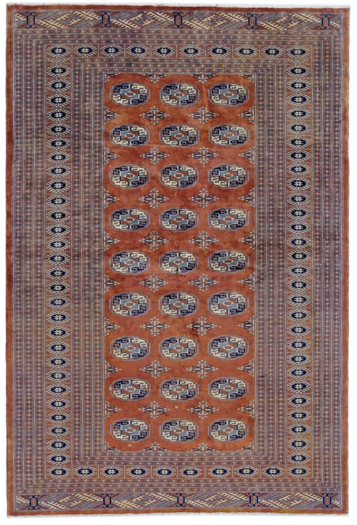 Handmade Vintage Princess Bokhara Rug | 187 x 126 cm | 6'2" x 4'2" - Najaf Rugs & Textile