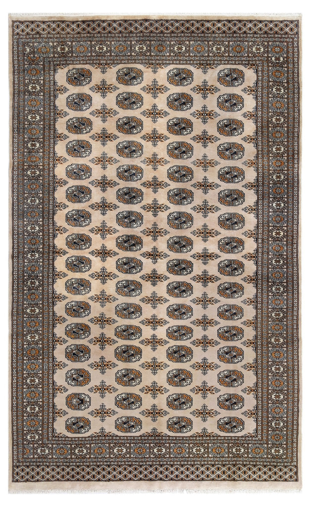 Handmade Vintage Princess Bokhara Rug | 249 x 158 cm | 8'2" x 5'2" - Najaf Rugs & Textile