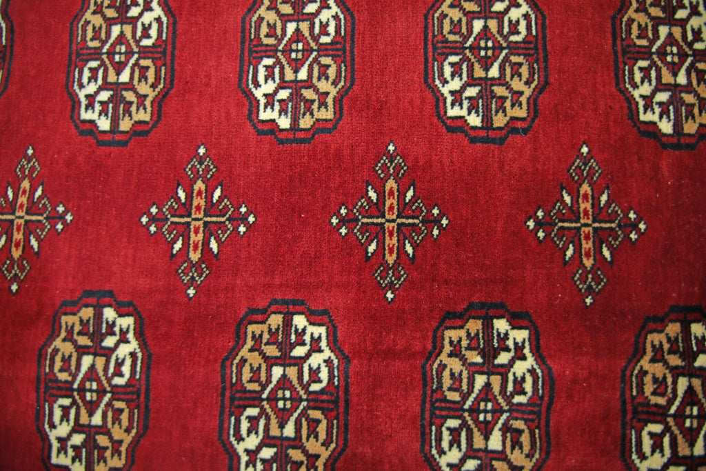 Handmade Vintage Princess Bokhara Rug | 249 x 243 cm | 8'2" x 8' - Najaf Rugs & Textile