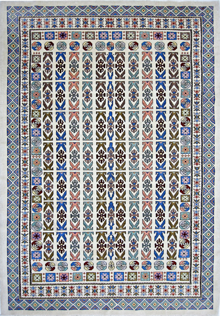Handmade Vintage Princess Bokhara Rug | 257 x 180 cm | 8'5" x 5'11" - Najaf Rugs & Textile