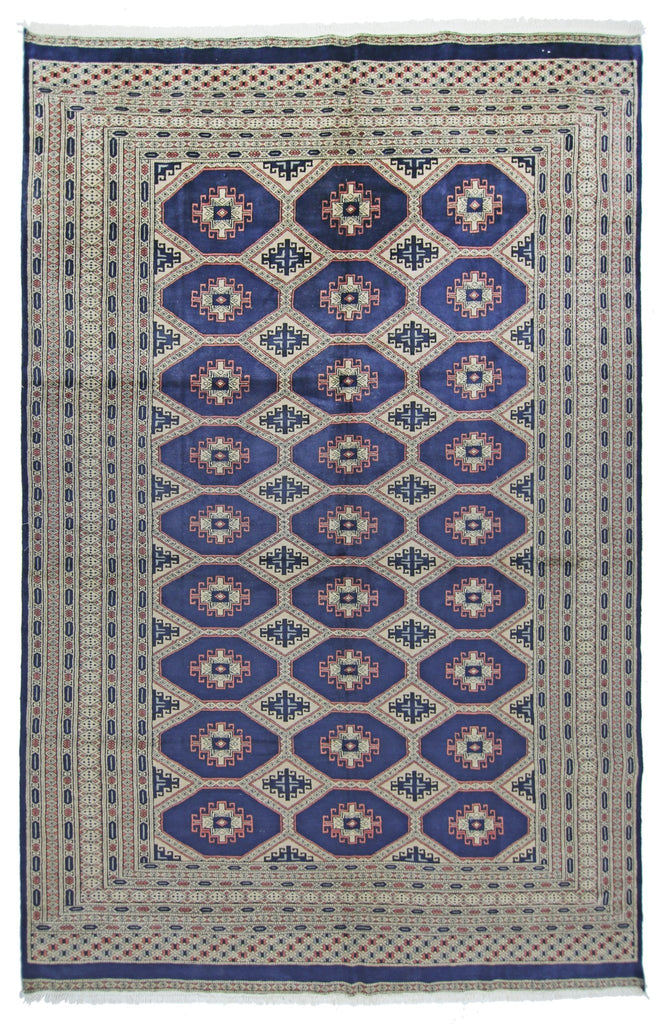 Handmade Vintage Princess Bokhara Rug | 269 x 182 cm | 8'10" x 6' - Najaf Rugs & Textile