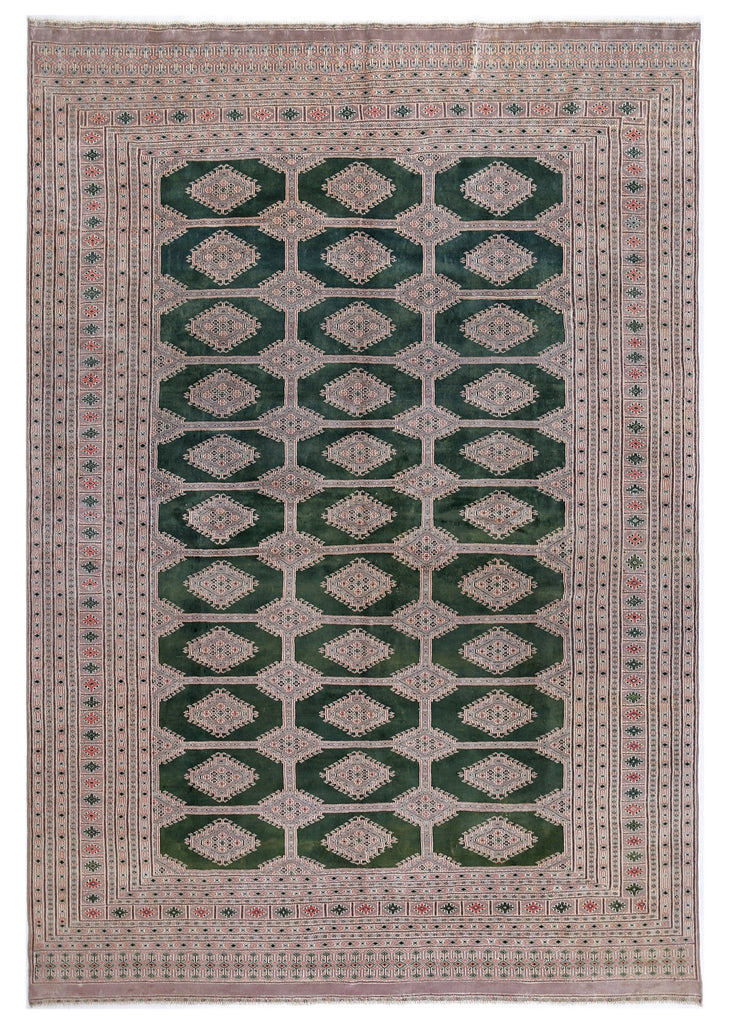 Handmade Vintage Princess Bokhara Rug | 296 x 216 cm | 9'9" x 7'1" - Najaf Rugs & Textile