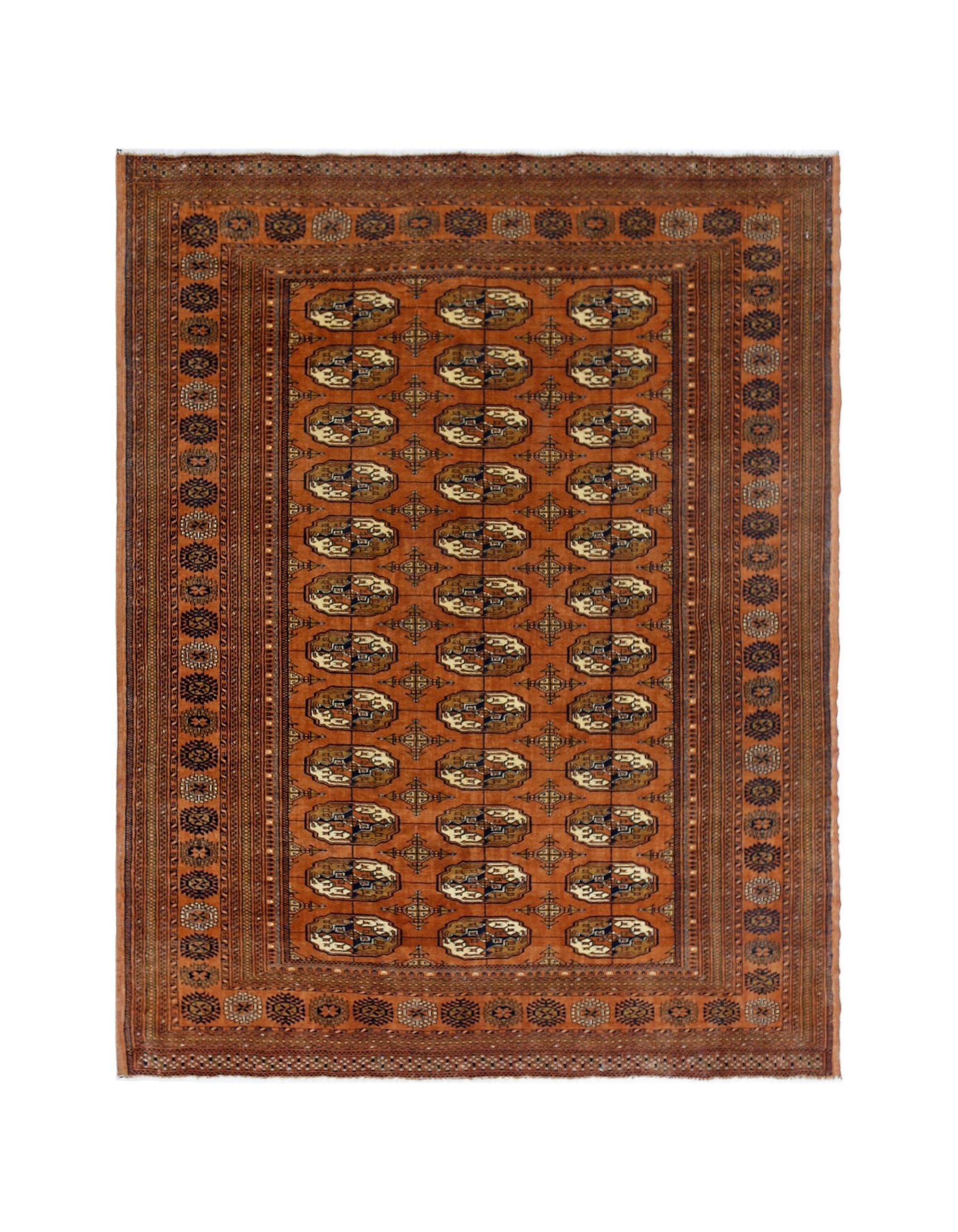 Handmade Vintage Tekke Turkmen Sara Rug | 170 x 130 cm | 5'7" x 4'3" - Najaf Rugs & Textile