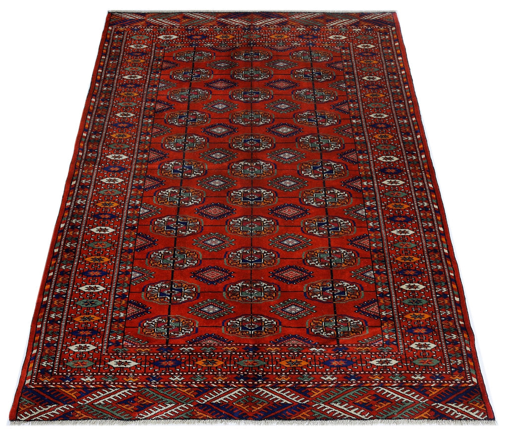 Handmade Vintage Tekke Turkmen Sara Rug | 184 x 117 cm | 6'1" x 4'2" - Najaf Rugs & Textile