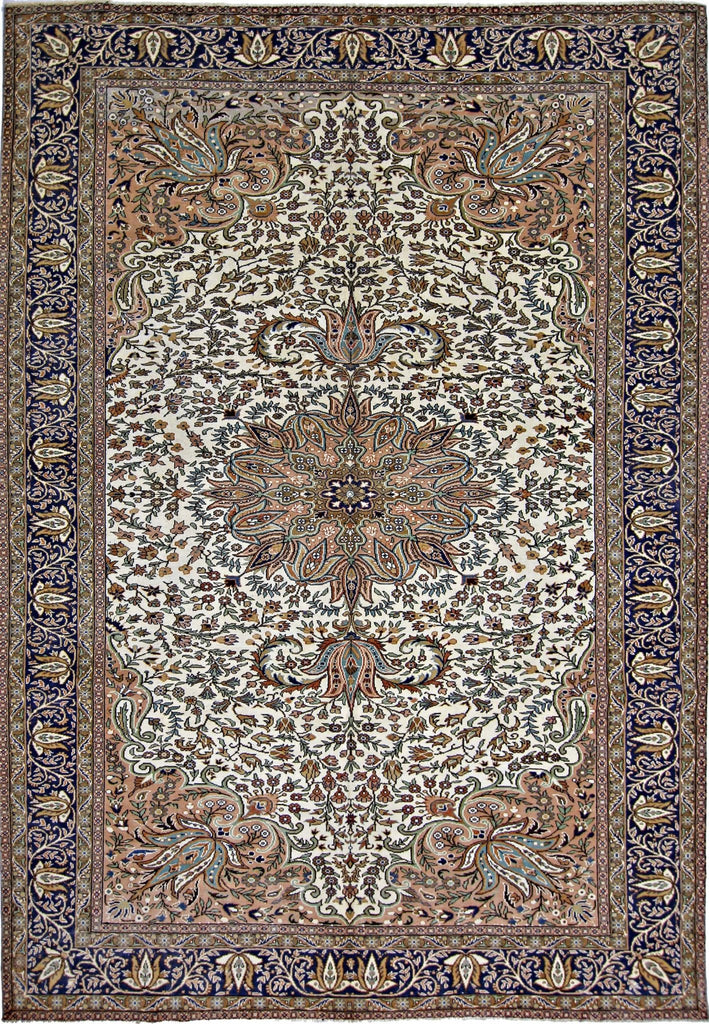 Handmade Vintage Traditional Pakistani Rug | 292 x 196 cm | 9'7" x 6'5" - Najaf Rugs & Textile