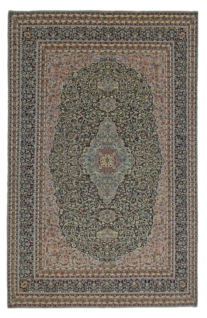 Handmade Vintage Traditional Pakistani Rug | 294 x 200 cm | 9'8" x 6'7" - Najaf Rugs & Textile