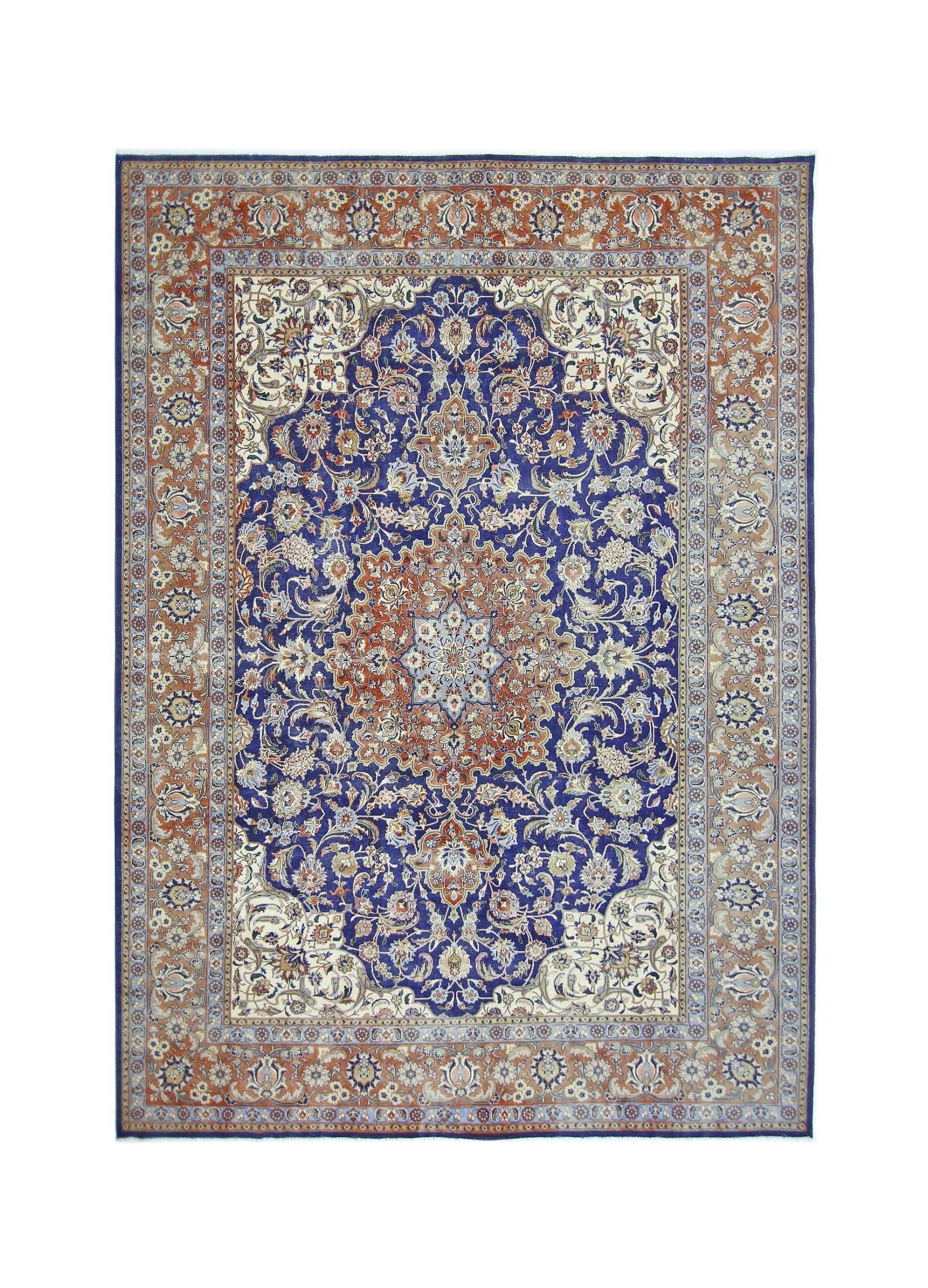 Handmade Vintage Traditional Pakistani Rug | 334 x 250 cm | 10'11" x 8'3" - Najaf Rugs & Textile
