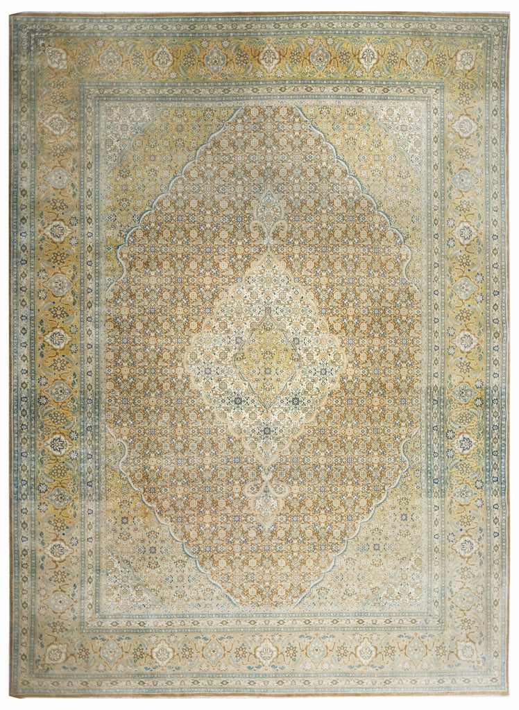 Handmade Vintage Traditional Pakistani Rug | 345 x 249 cm | 11'4" x 8'2" - Najaf Rugs & Textile