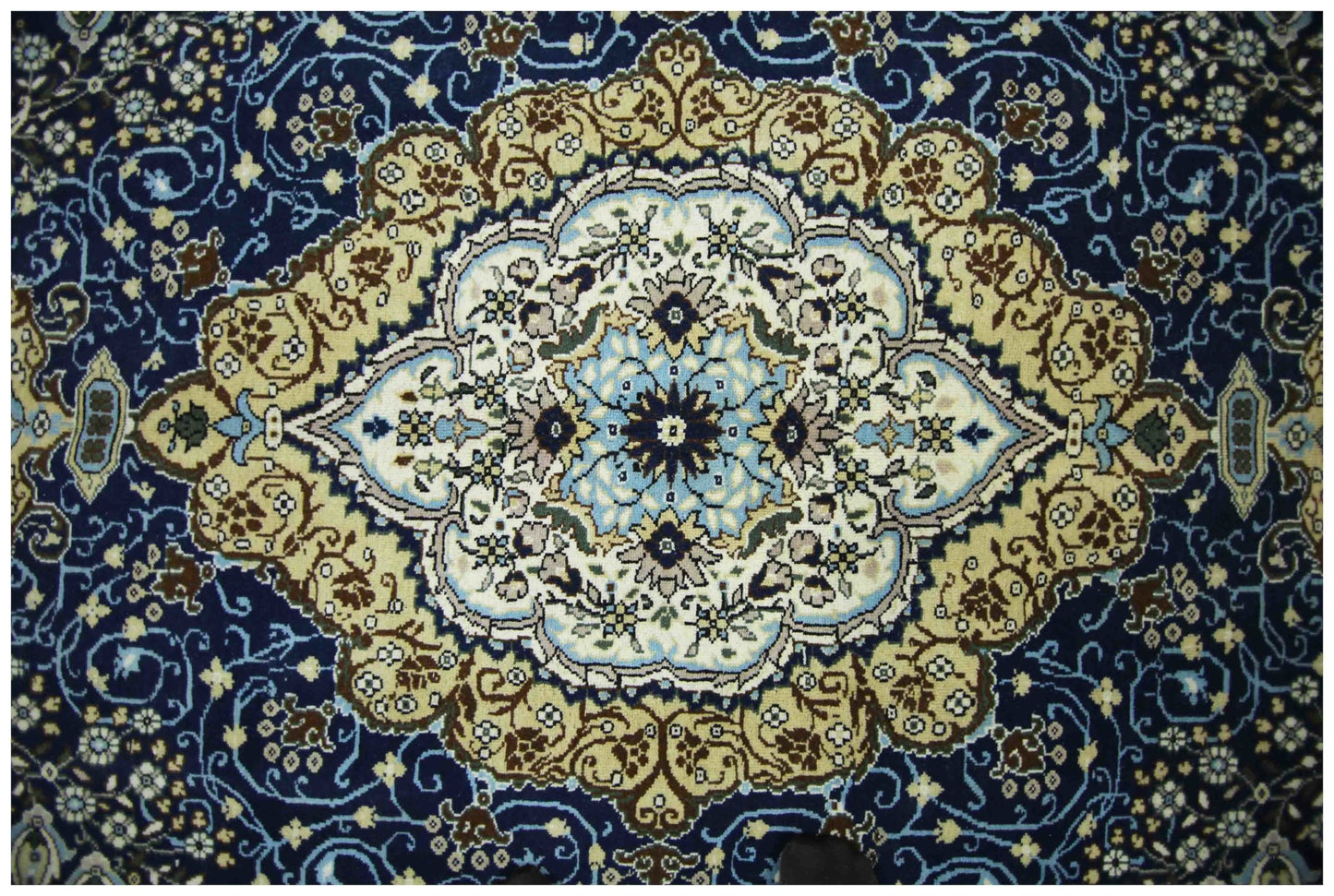Handmade Vintage Traditional Pakistani Rug | 378 x 258 cm | 12'5" x 8'6" - Najaf Rugs & Textile