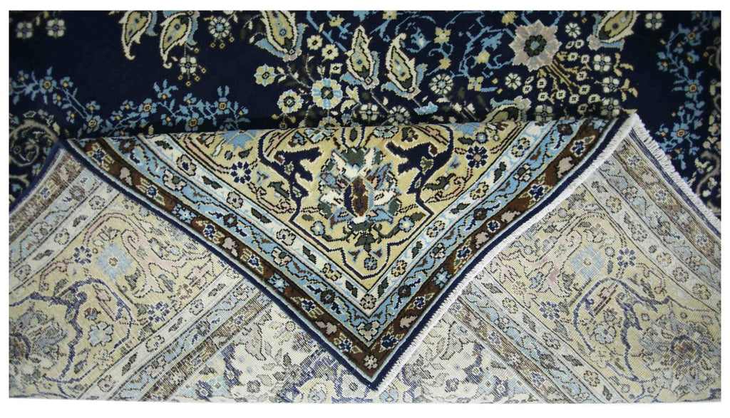 Handmade Vintage Traditional Pakistani Rug | 378 x 258 cm | 12'5" x 8'6" - Najaf Rugs & Textile
