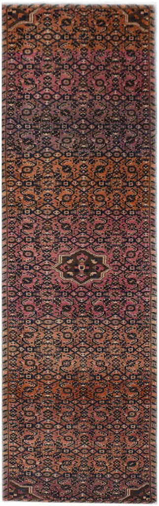 Handmade Vintage Tribal Persian Hallway Runner | 389 x 93 cm | 12'10" x 3'1" - Najaf Rugs & Textile