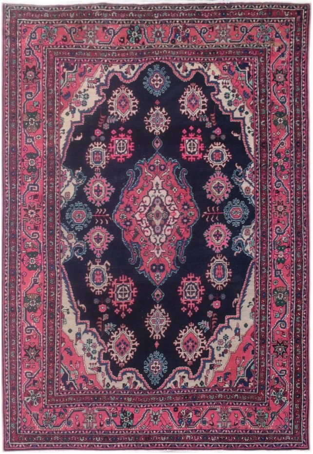 Handmade Vintage Tribal Persian Rug | 318 x 209 cm | 10'5" x 6'10" - Najaf Rugs & Textile
