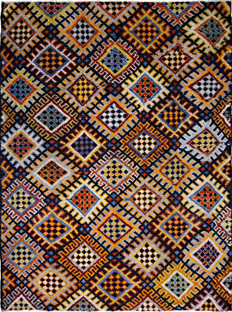 Handmade Vintage Tribal Rug | 224 x 171 cm | 7'4" x 5'7" - Najaf Rugs & Textile