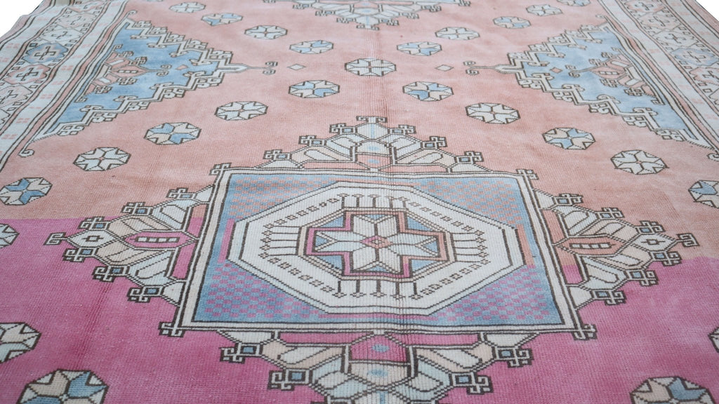 Handmade Vintage Turkish Anatolian Konya Rug | 264 x 203 cm | 8'8" x 6'8" - Najaf Rugs & Textile