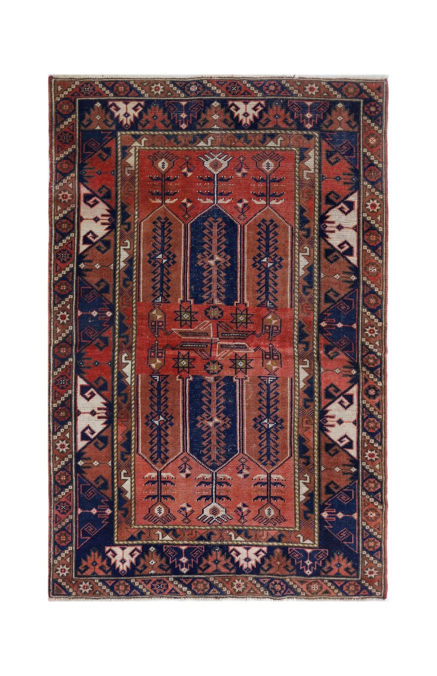 Handmade Vintage Turkish Dosemalti Rug | 190 x 122 cm | 6'3" x 4' - Najaf Rugs & Textile