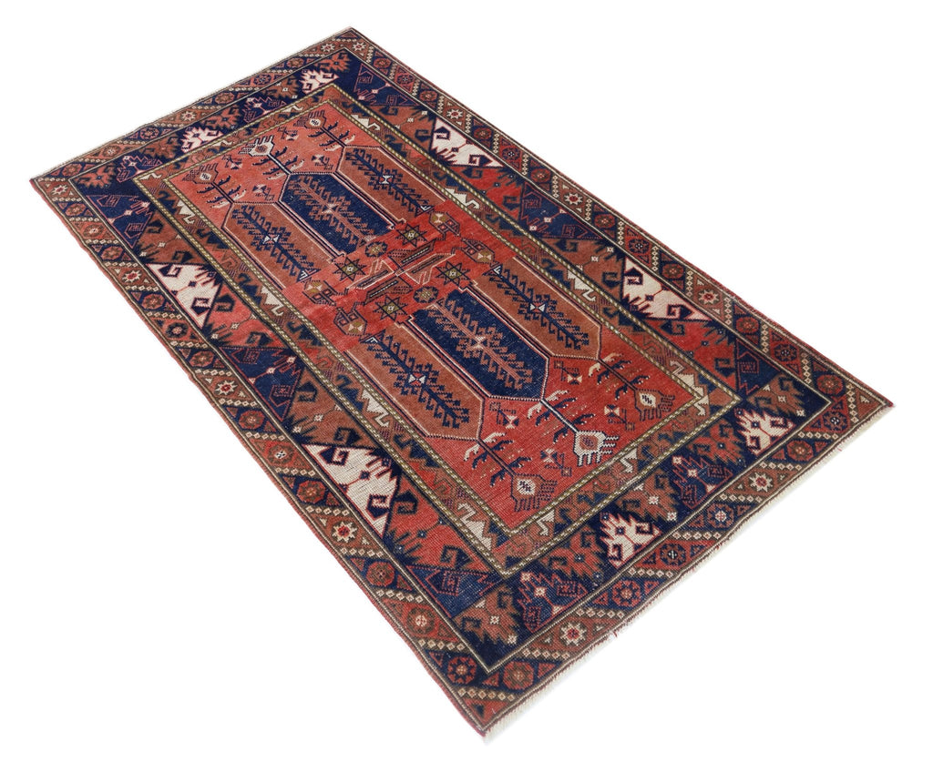 Handmade Vintage Turkish Dosemalti Rug | 190 x 122 cm | 6'3" x 4' - Najaf Rugs & Textile