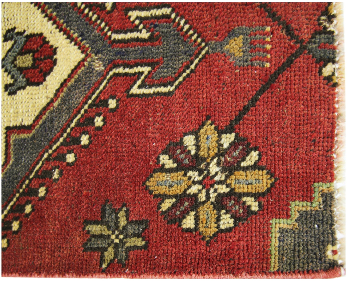 Handmade Vintage Turkish Hallway Runner | 213 x 44 cm | 7' x 1'5" - Najaf Rugs & Textile