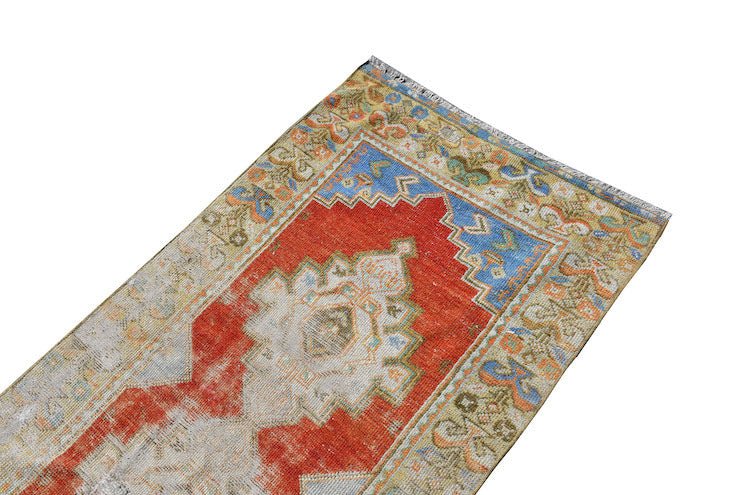 Handmade Vintage Turkish Hallway Runner | 270 x 77 cm | 8'8" x 2'5" - Najaf Rugs & Textile