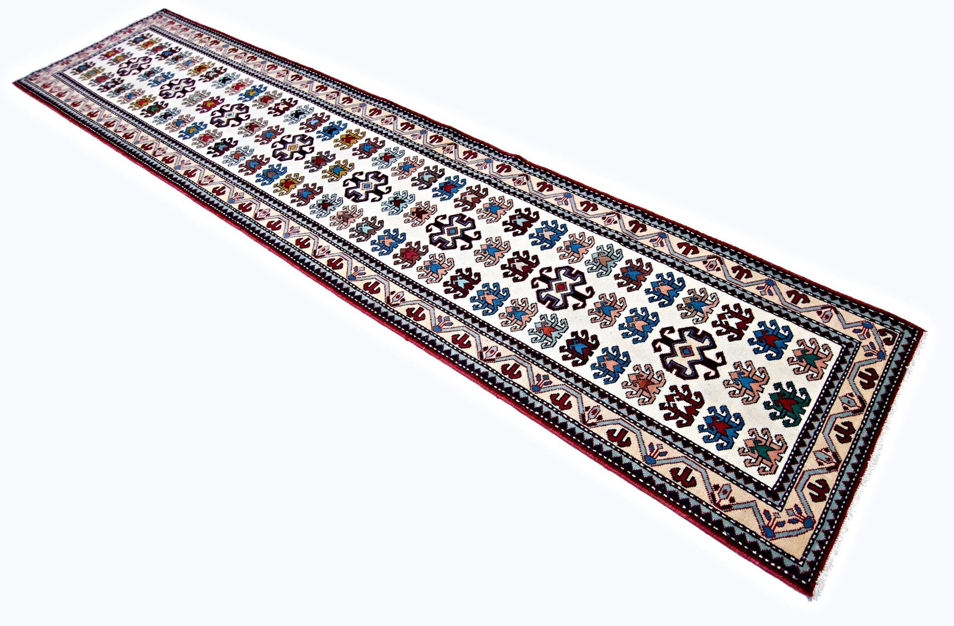 Handmade Vintage Turkish Hallway Runner | 328 x 70 cm | 10'9" x 2'4" - Najaf Rugs & Textile