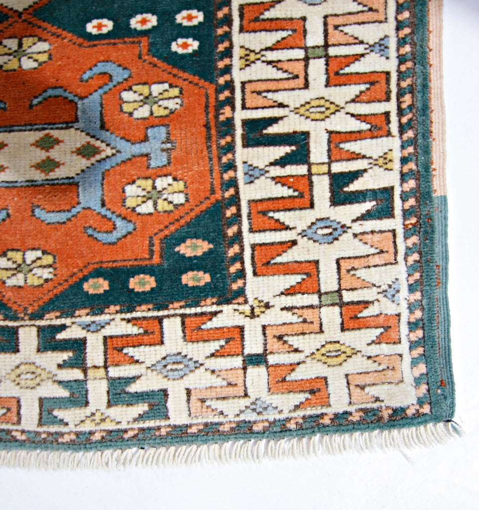 Handmade Vintage Turkish Hallway Runner | 338 x 72 cm | 11'1" x 2'5" - Najaf Rugs & Textile