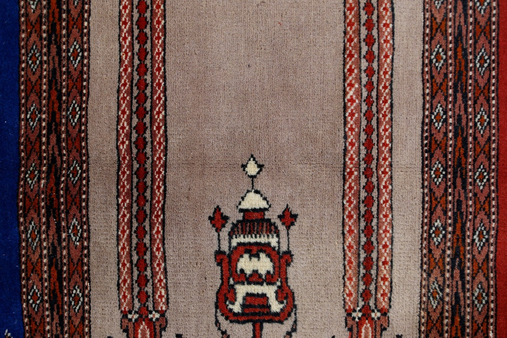 Handmade Vintage Turkish Kayseri Rug | 110 x 62 cm | 3'7" x 2' - Najaf Rugs & Textile