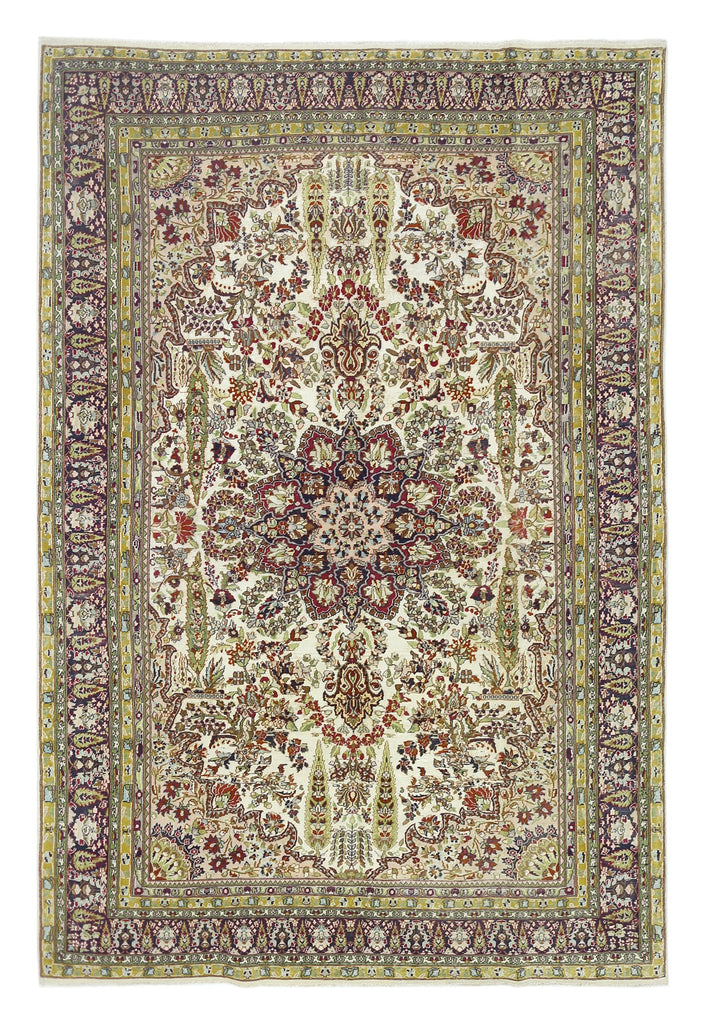 Handmade Vintage Turkish Kayseri Rug | 269 x 179 cm | 7'10" x 5'10" - Najaf Rugs & Textile