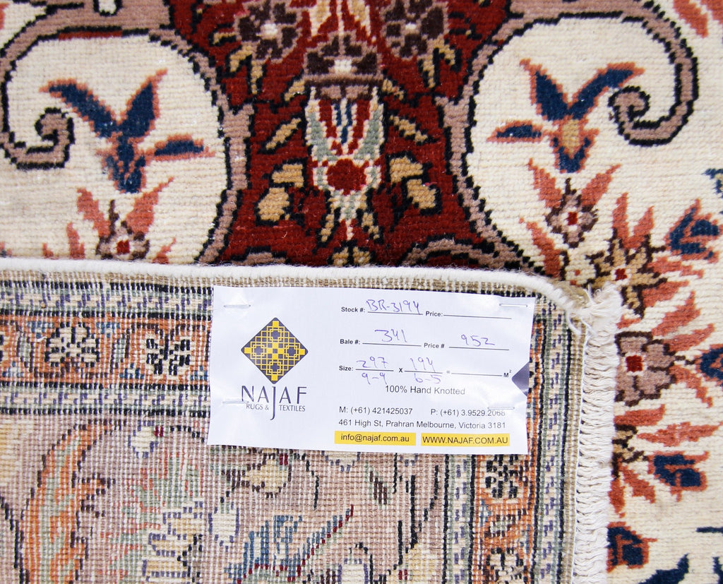 Handmade Vintage Turkish Kayseri Rug | 297 x 194 cm | 9'9" x 6'5" - Najaf Rugs & Textile