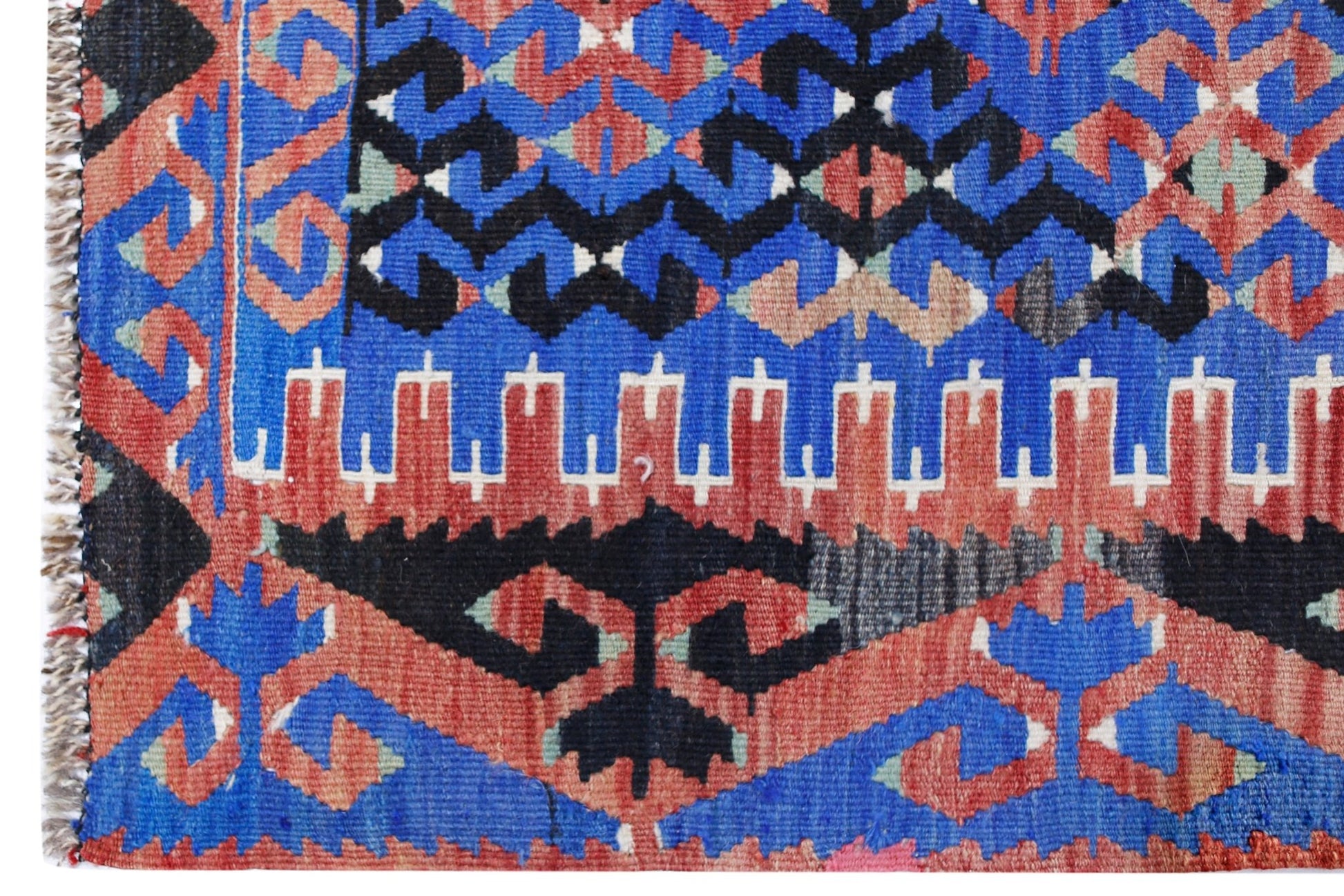 Handmade Vintage Turkish Kilim | 314 x 176 cm | 10'4" x 5'9" - Najaf Rugs & Textile